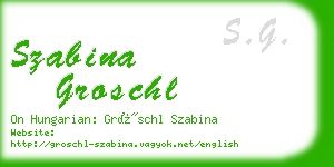 szabina groschl business card